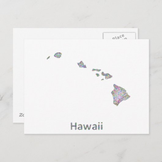 Hawaii-kaart Briefkaart (Voorkant / Achterkant)