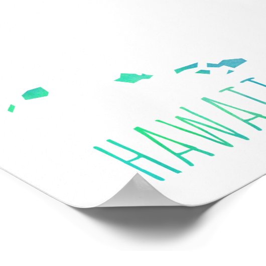 Hawaii-kaart Poster (Hoek)