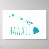 Hawaii-kaart Poster (Voorkant)
