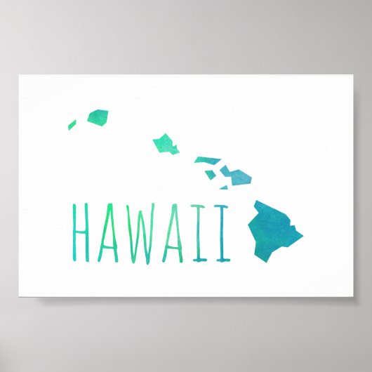 Hawaii-kaart Poster (Voorkant)