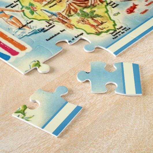 Hawaii  kaart puzzel legpuzzel (Zijkant)