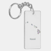 Hawaii-kaart Sleutelhanger (Voorkant Links)