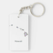 Hawaii-kaart Sleutelhanger (achterkant)