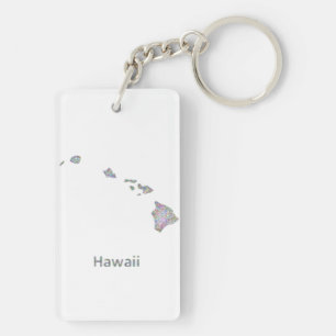 Hawaii-kaart Sleutelhanger