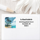 Hawaii Kai Honolulu Oahu Hawaii Retouradres Etiket (Insitu)