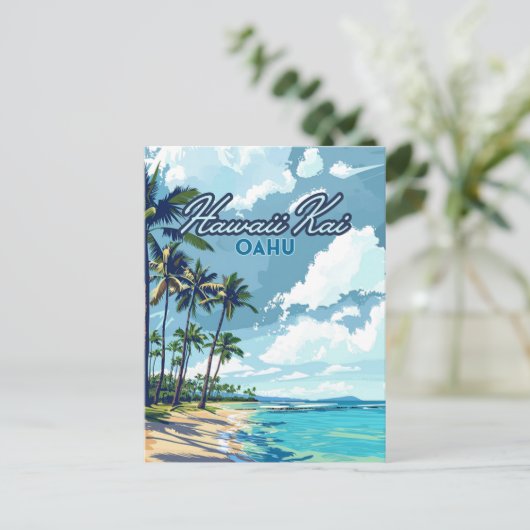 Hawaii Kai Honolulu Oahu Hawaii Retro Briefkaart (Staand voorkant)