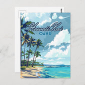 Hawaii Kai Honolulu Oahu Hawaii Retro Briefkaart (Voorkant / Achterkant)