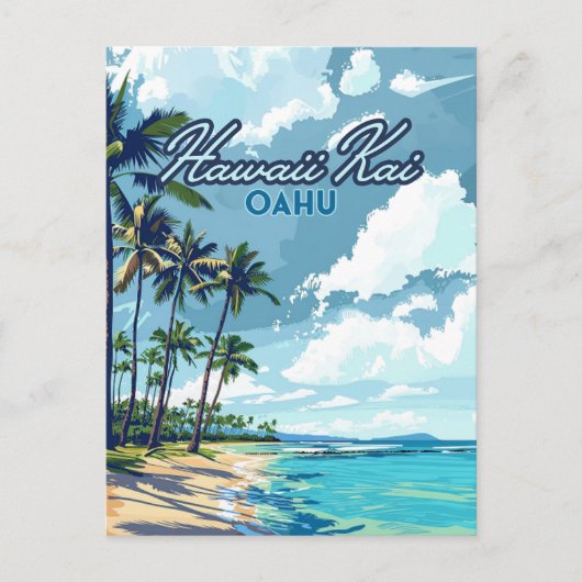 Hawaii Kai Honolulu Oahu Hawaii Retro Briefkaart (Voorkant)