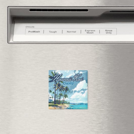 Hawaii Kai Honolulu Oahu Hawaii Retro Magneet (Insitu (Vaatwasser))