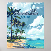 Hawaii Kai Honolulu Oahu Hawaii Retro Poster (Voorkant)