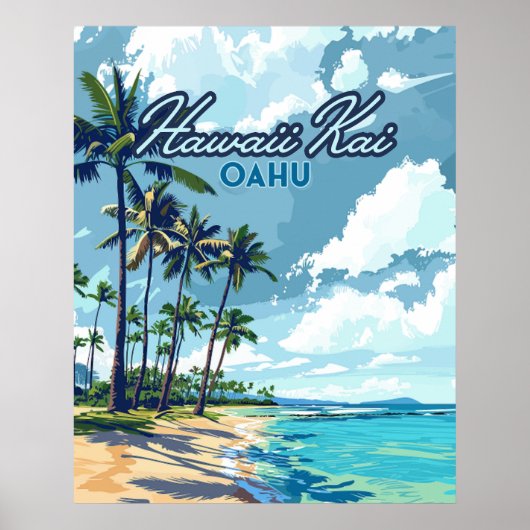 Hawaii Kai Honolulu Oahu Hawaii Retro Poster (Voorkant)