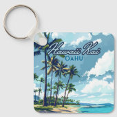 Hawaii Kai Honolulu Oahu Hawaii Retro Sleutelhanger (Voorkant)