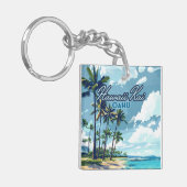 Hawaii Kai Honolulu Oahu Hawaii Retro Sleutelhanger (Voorkant Links)