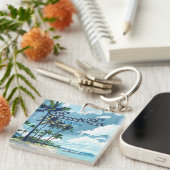 Hawaii Kai Honolulu Oahu Hawaii Retro Sleutelhanger (Voorkant Rechts)