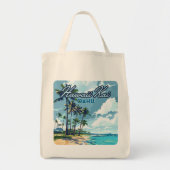 Hawaii Kai Honolulu Oahu Hawaii Retro Tote Bag (Voorkant)