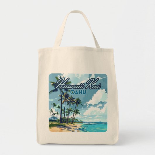 Hawaii Kai Honolulu Oahu Hawaii Retro Tote Bag (Voorkant)