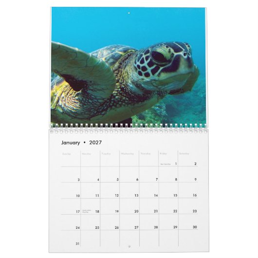 Hawaii Kalender (Jan 2027)