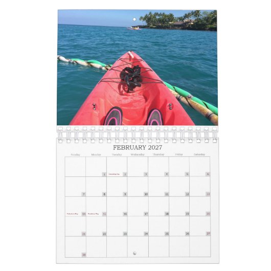 Hawaii Kalender (Feb 2027)