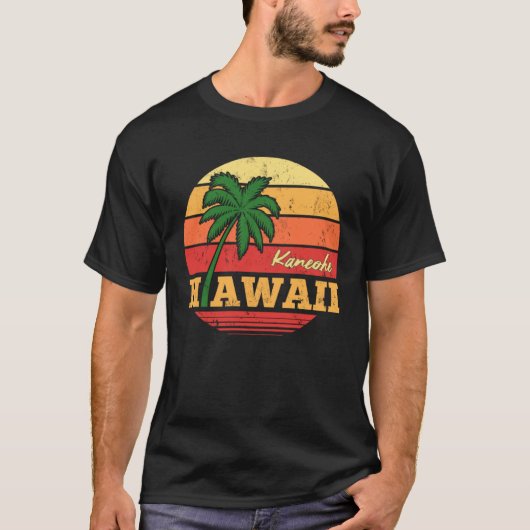 HAWAII Kaneohe Beautiful Vacation Retro Souvenir T-shirt (Voorkant)