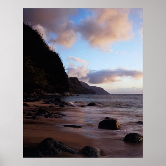 Hawaii, Kauai, een uitzicht aan de kust van Na Pal Poster (Voorkant)