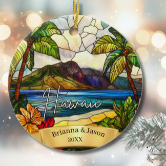 Hawaii Kerst Ornament Koppels Familie Vakantie