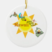 Hawaii kerstboomversiering keramisch ornament (Voorkant)