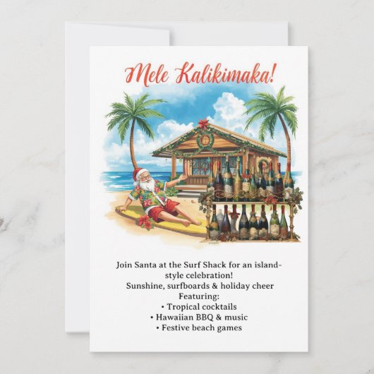 Hawaii kerstfeest Hawaii “Mele Kalikimaka!” Kaart (Voorkant)