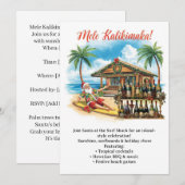 Hawaii kerstfeest Hawaii “Mele Kalikimaka!” Kaart (Voorkant / Achterkant)