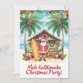 Hawaii kerstfeest party Hawaii “Mele Kalikimaka!” Kaart (Voorkant)