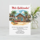 Hawaii kerstfeest party Hawaii “Mele Kalikimaka!” Kaart (Staand voorkant)