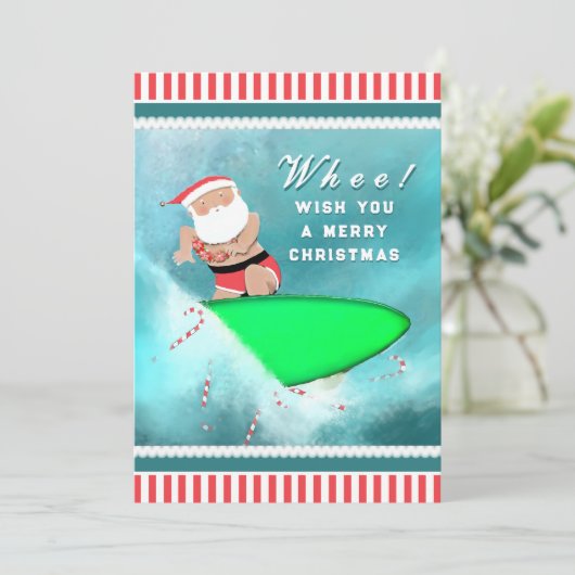 Hawaii Kerstmis Feestdagenkaart (Staand voorkant)