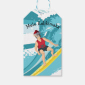 Hawaii Kerstmis Mele Kalikimaka Cadeaulabel (Voorkant)