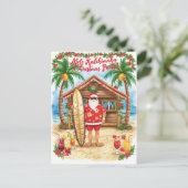 Hawaii Kerstmis met Sinterklaas Feestdagenkaart (Staand voorkant)