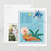 Hawaii Kerstmis Santa Travel Tropisch strand Feestdagenkaart (Voorkant / Achterkant)