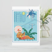 Hawaii Kerstmis Santa Travel Tropisch strand Feestdagenkaart (Staand voorkant)