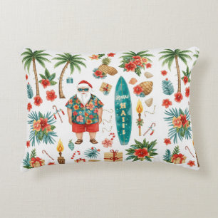 Hawaii Kerstmis thema met Sinterklaas Accent Kussen