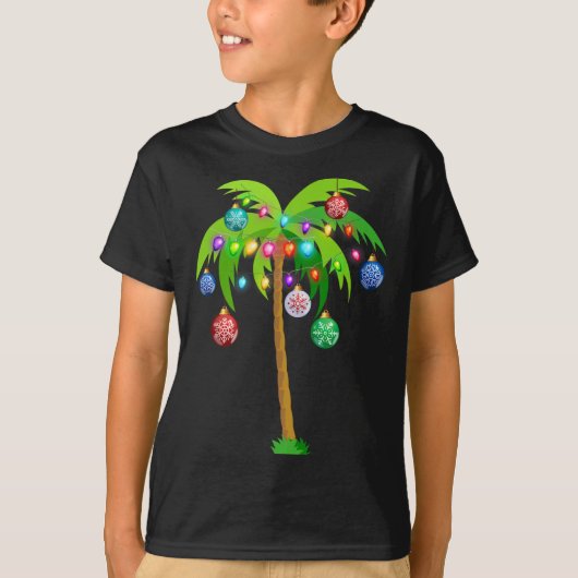 Hawaii kerstpalm - Tropische broodkokosnoot L T-shirt (Voorkant)