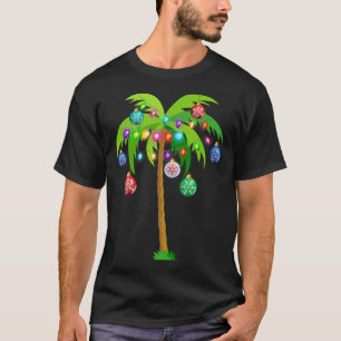 Hawaii Kerstpalmboom Tropische Kerstmis Kokosnoot T-shirt