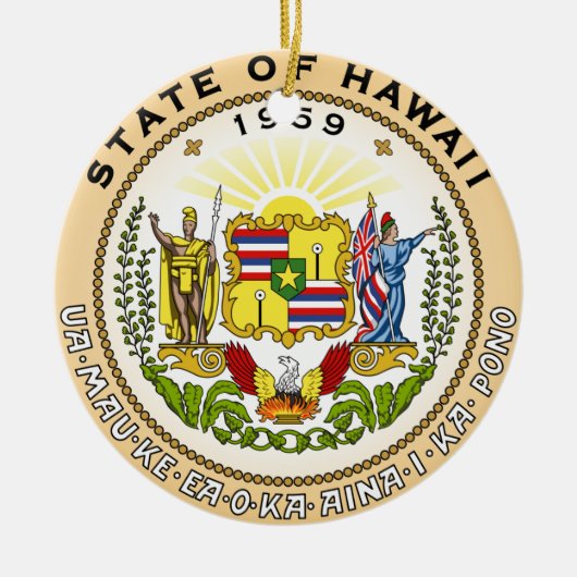 Hawaii* kerstversieringハ    リ ワ  ク keramisch ornament (Voorkant)