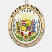 Hawaii* kerstversieringハ    リ ワ  ク keramisch ornament (Links)