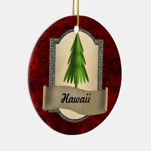 Hawaii kerstversiering keramisch ornament (Rechts)