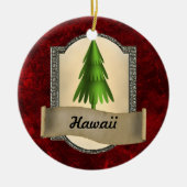 Hawaii kerstversiering keramisch ornament (Voorkant)
