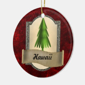 Hawaii kerstversiering keramisch ornament (Links)