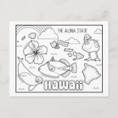 Hawaii kleur me collage briefkaart (Voorkant)