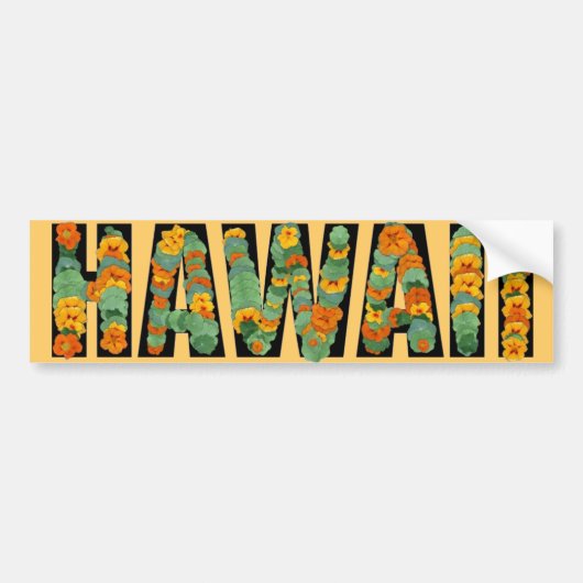 Hawaii kleurrijke bloemen heldere bumpersticker (Voorkant)
