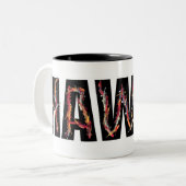 Hawaii koi fish dark coffee mok (Voorkant links)