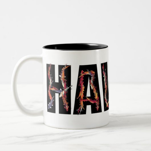 Hawaii koi fish dark coffee mok (Links)