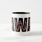 Hawaii koi fish dark coffee mok (Center)