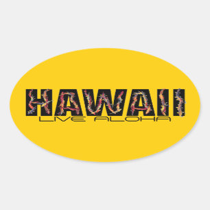 Hawaii koi vissen leven aloha oranje stickers