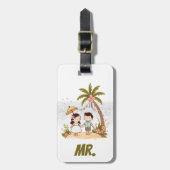 Hawaii Koppel Mijnheer Bagagelabel (Voorkant verticaal)